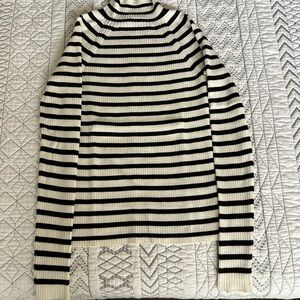 New no tag Nine West Black and Cream Striped Sweater